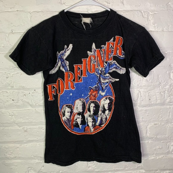 Rare Beauty Other - Vintage 70s‎ Foreigner Tour Of The World Band T Shirt Tee Black Small SS RARE
